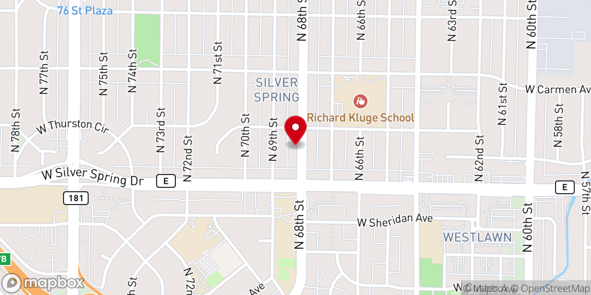Map showing location of Redemption Lutheran Church