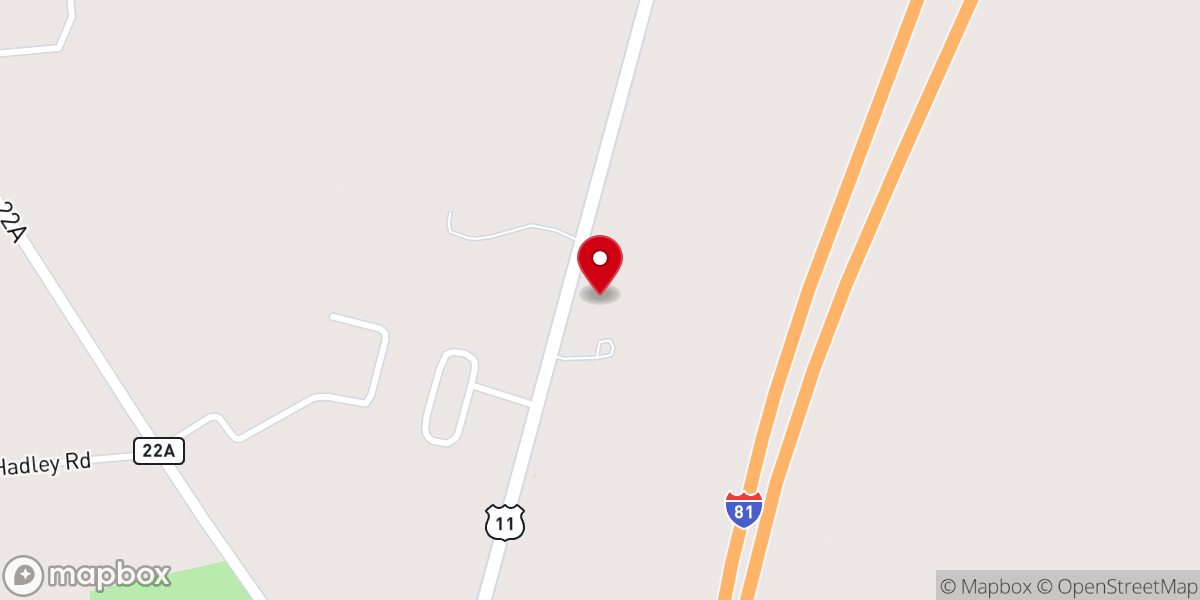 Map showing location of Sandy Creek United Wesleyan Church