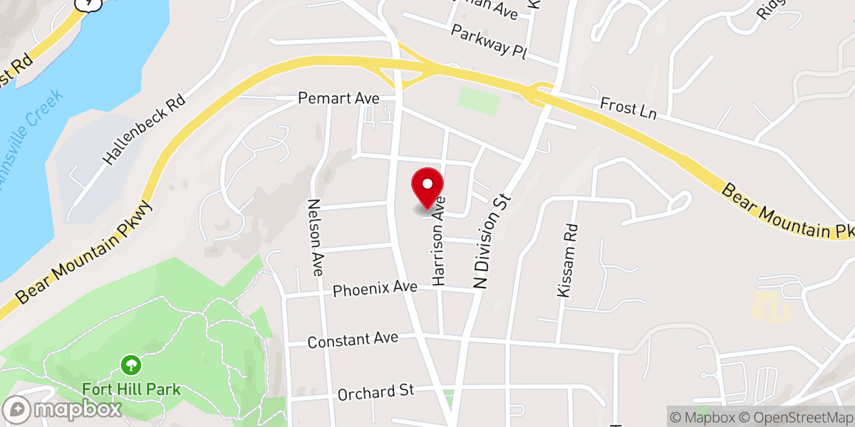 Map showing location of Mount Lebanon Baptist Church