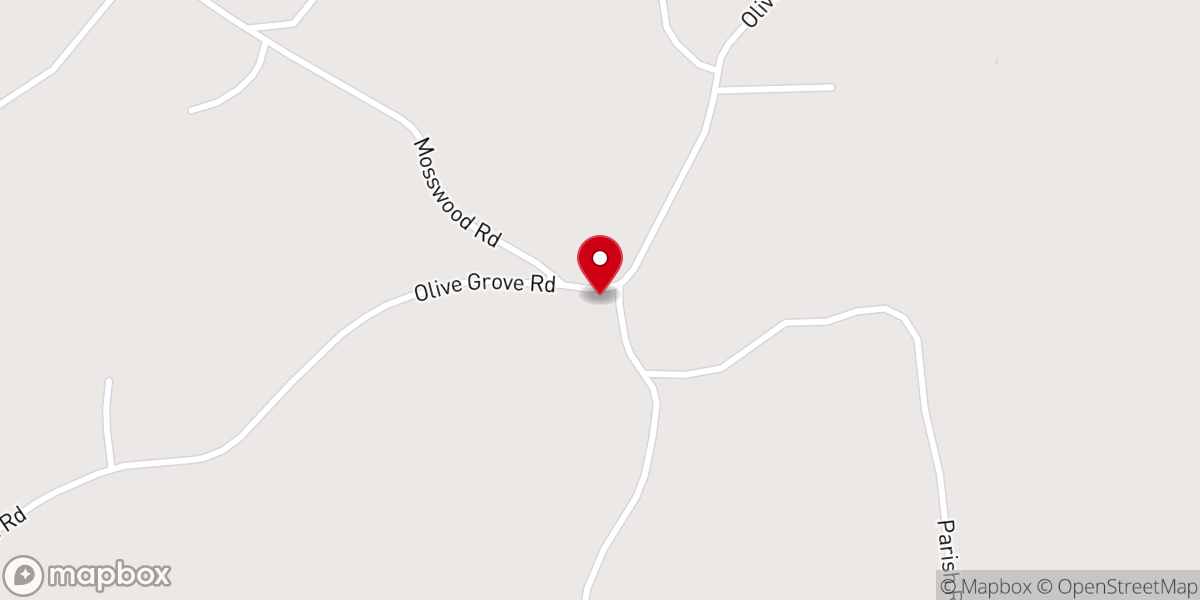 Map showing location of Olive Grove Baptist Church