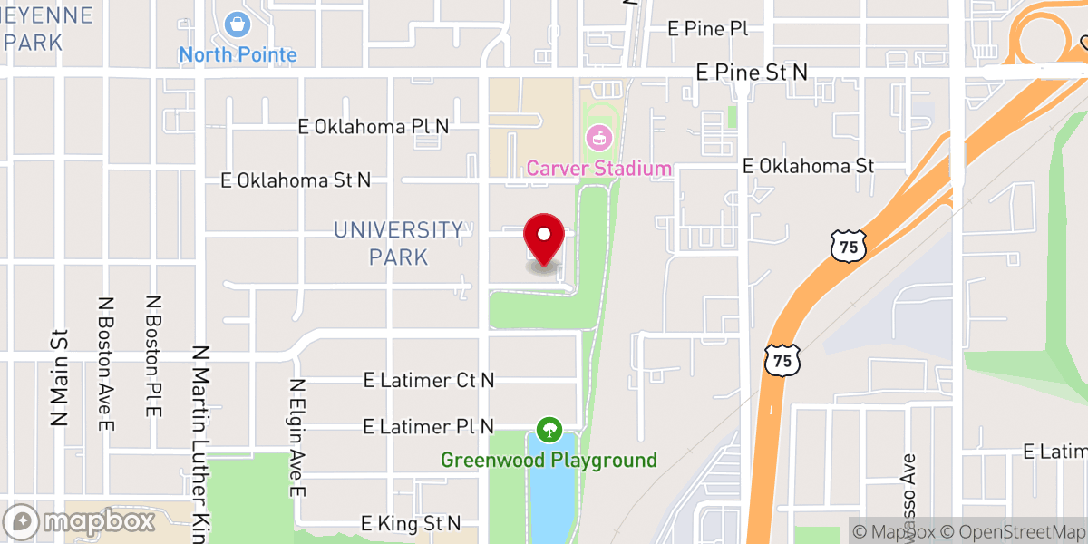Map showing location of Saint Monicas Catholic Church