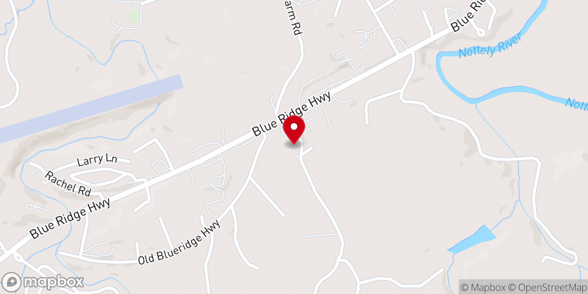Map showing location of Fairview Baptist Church