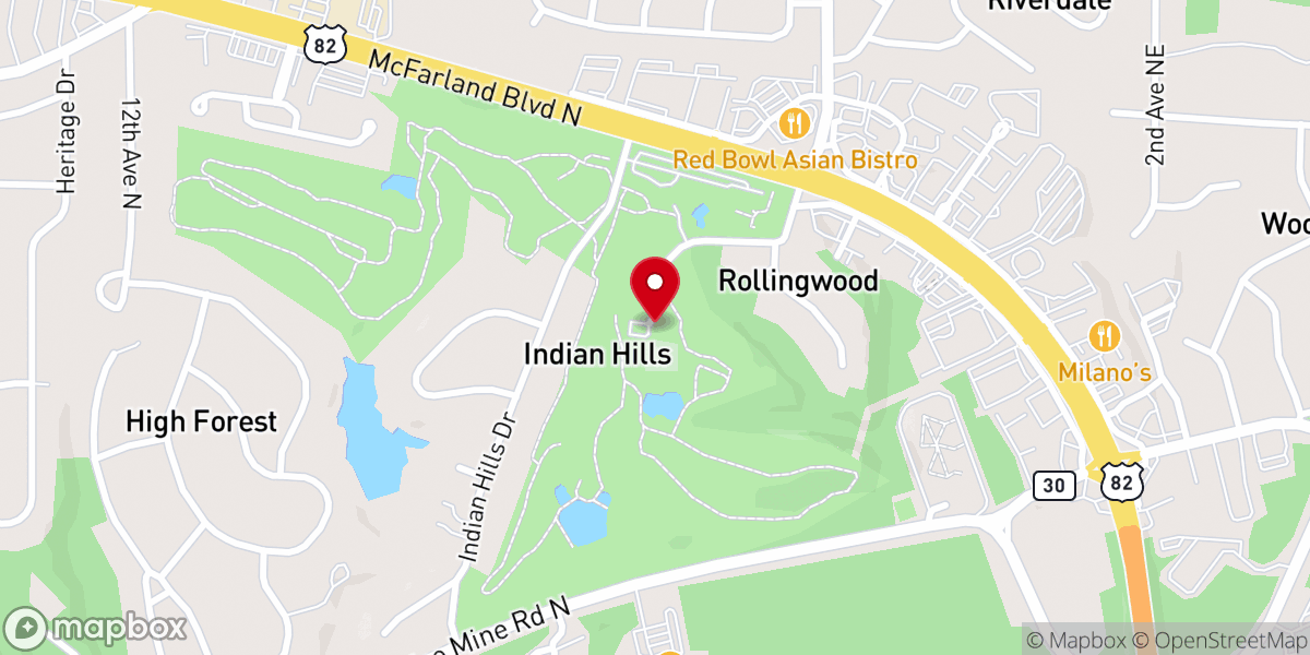 Map showing location of Robertson Chapel Baptist Church