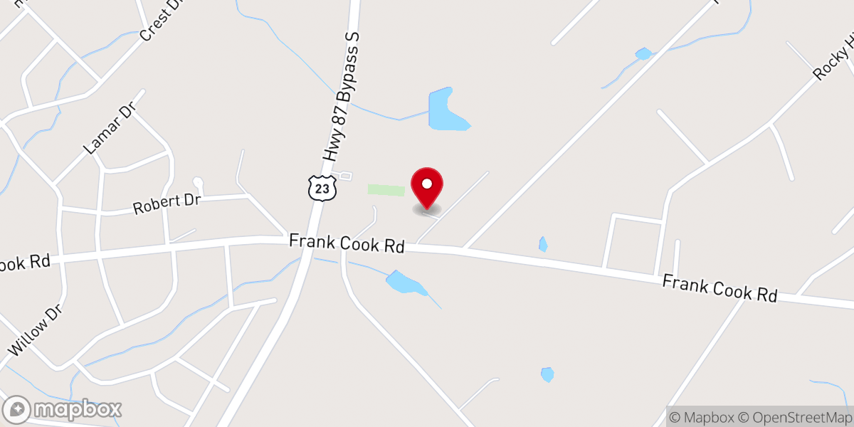 Map showing location of Emmanuel Baptist Church