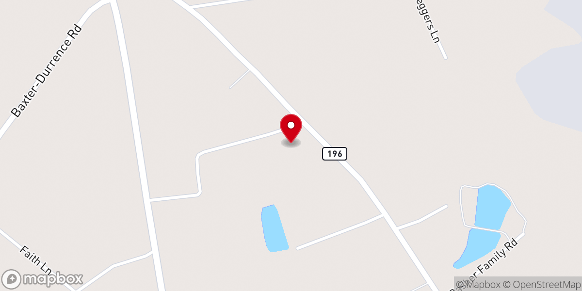 Map showing location of Faith Church