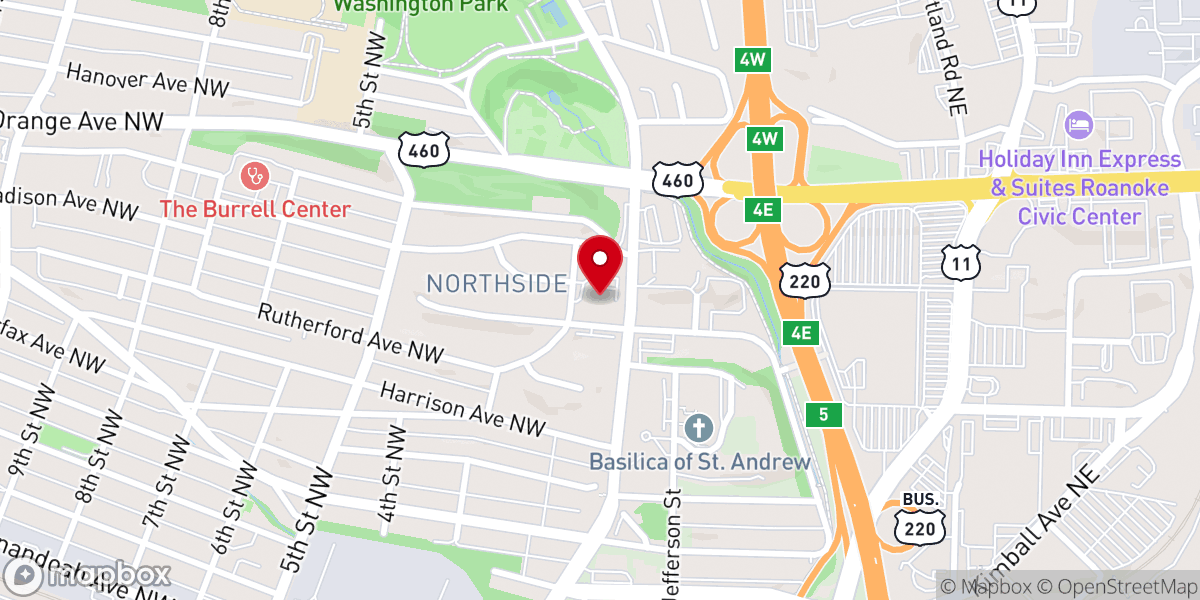 Map showing location of Church of God in Christ