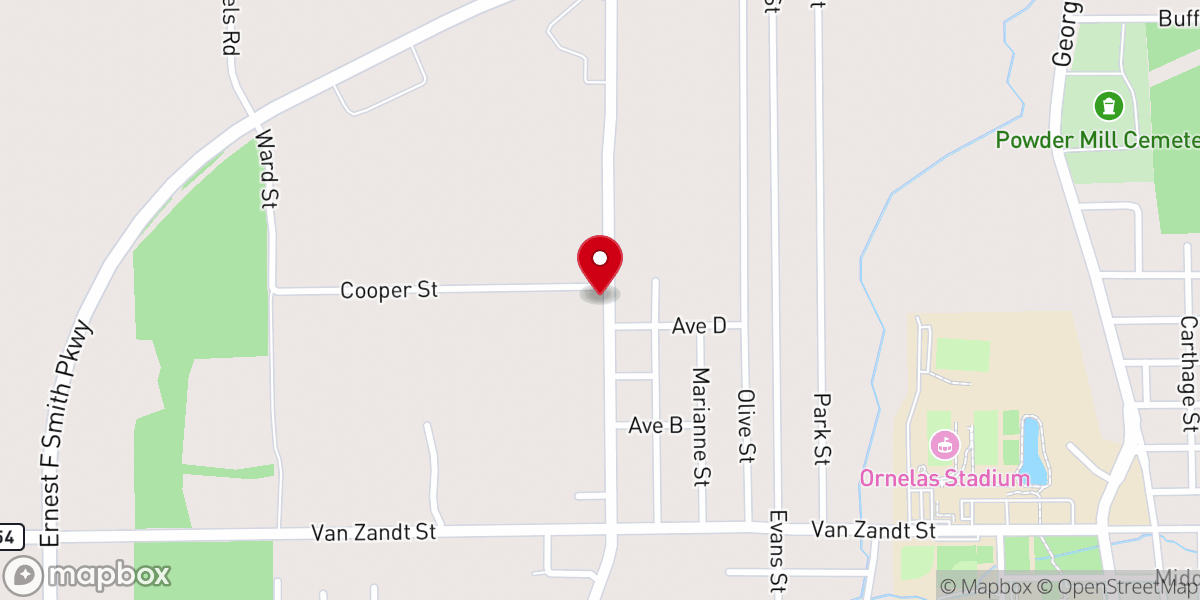 Map showing location of The Bridge Church (Church of God of Prophecy)