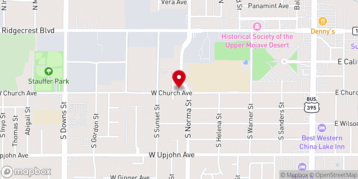 Map showing location of Foursquare Gospel Church