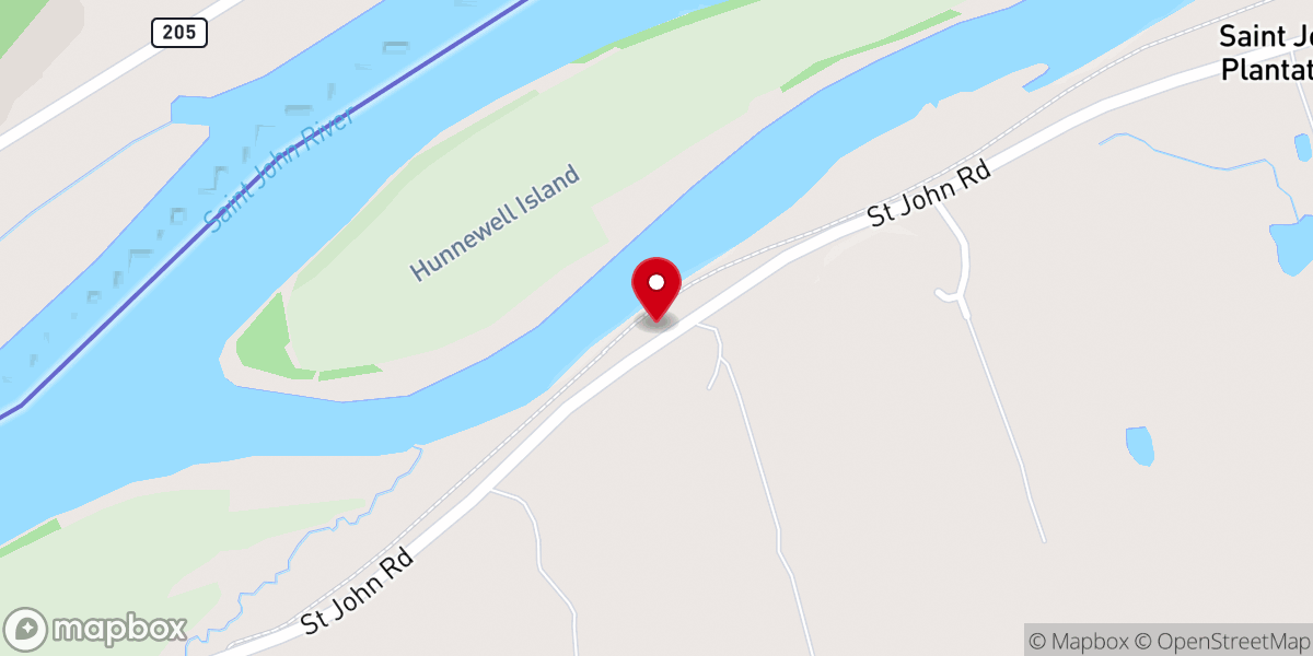 Map showing location of St. John Bible Church