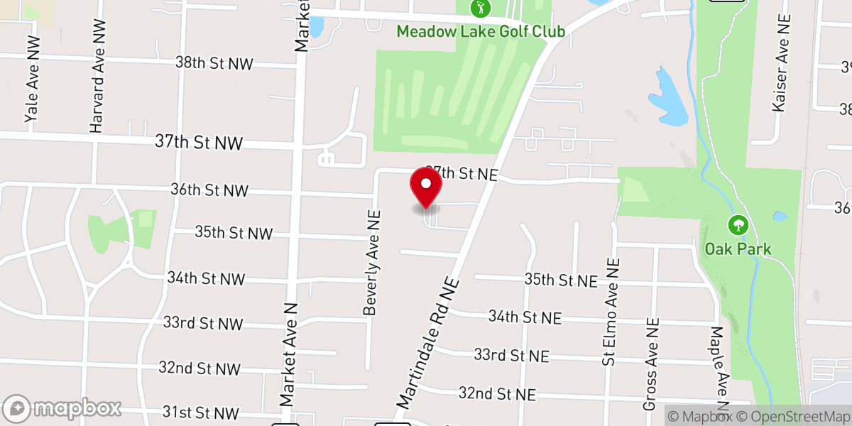 Map showing location of Martindale Christian Fellowship