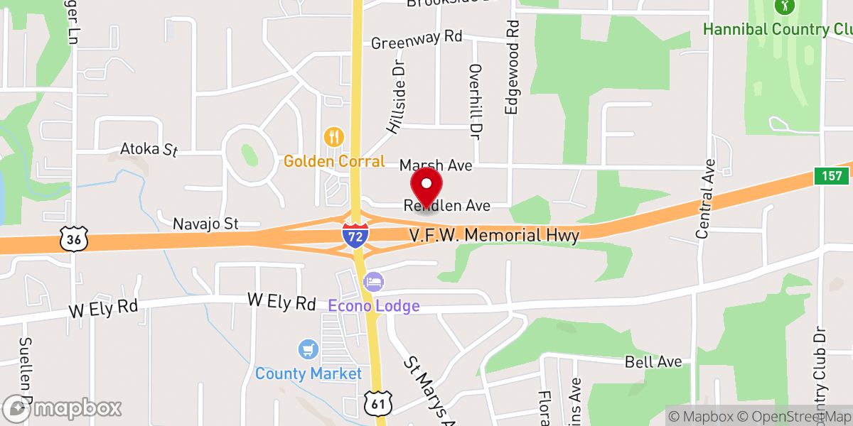 Map showing location of Living Water Community Church