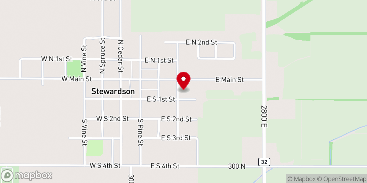Map showing location of Trinity Lutheran Church