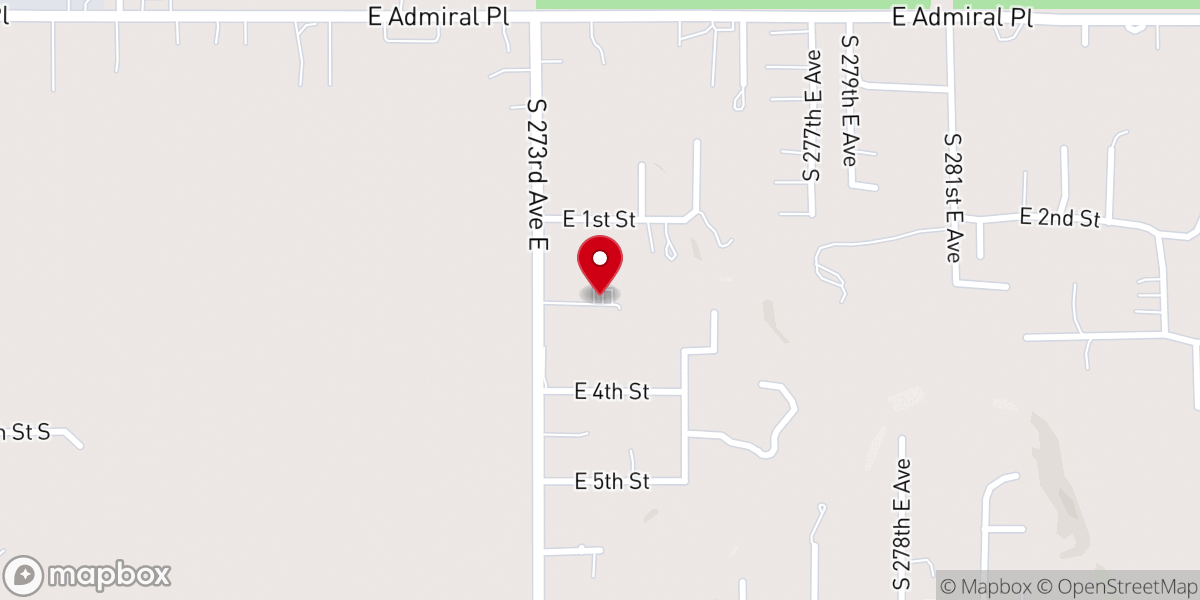 Map showing location of Oak Grove Baptist Church