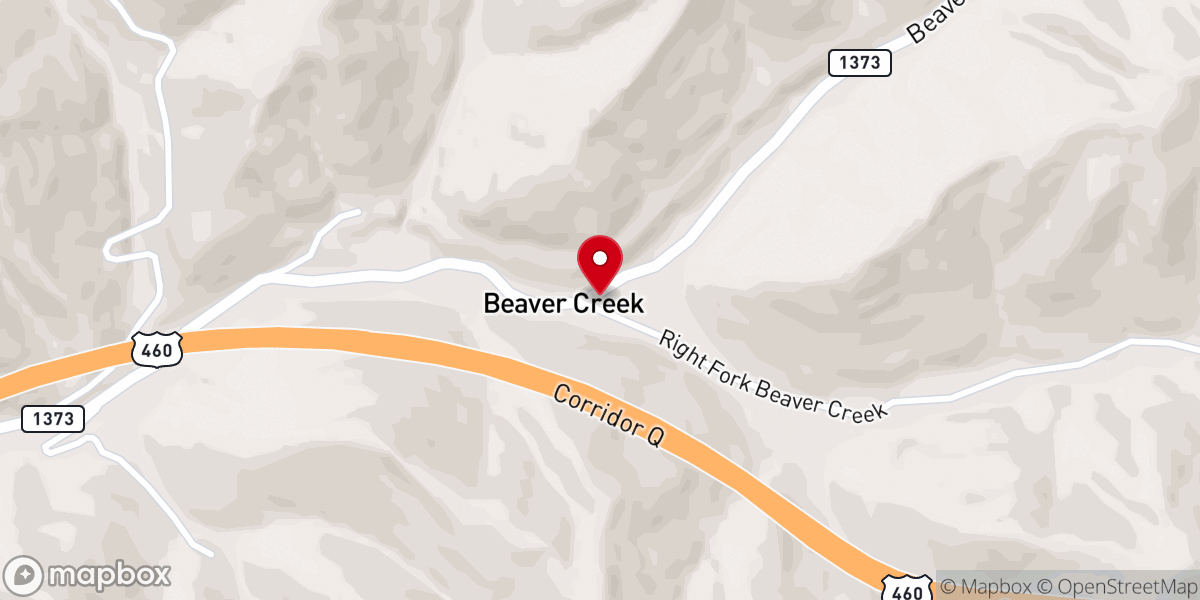 Map showing location of Beaver Creek Church of Christ