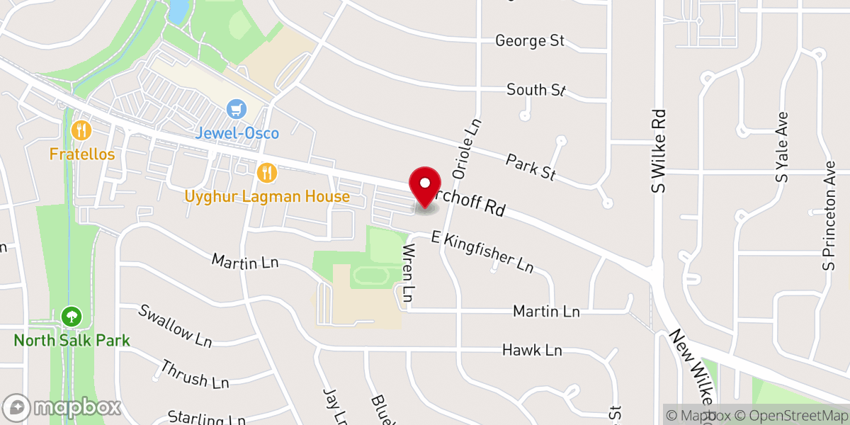 Map showing location of Meadows Christian Fellowship