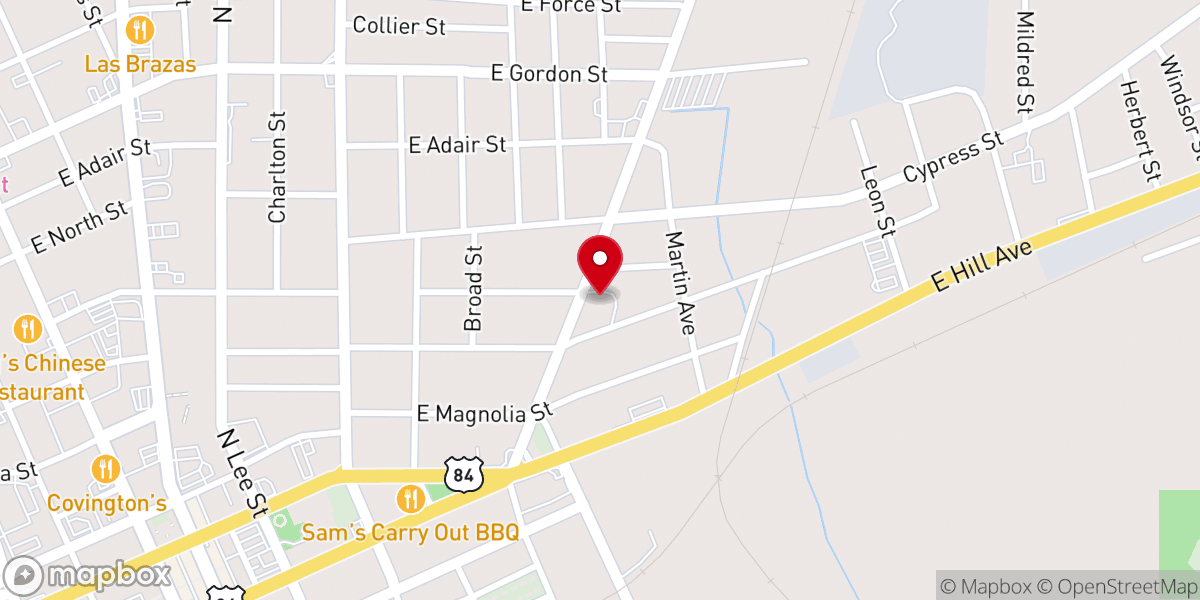 Map showing location of Grace Victory Church