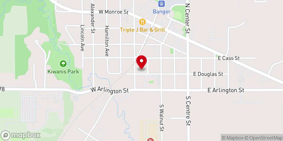 Map showing location of Free Methodist Church
