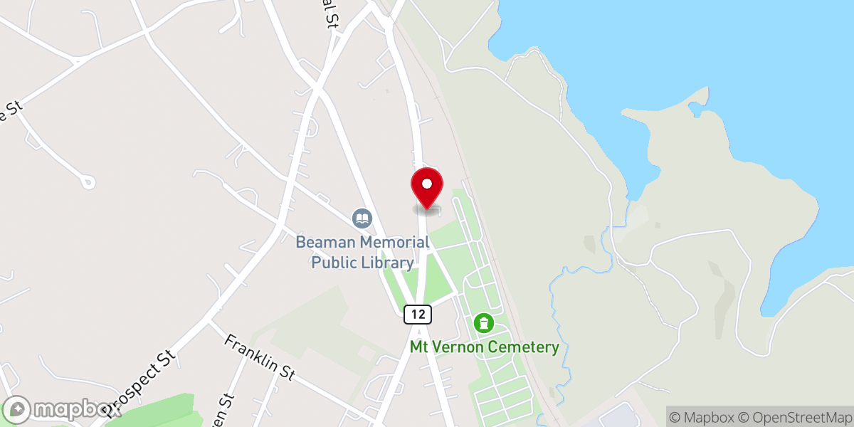 Map showing location of West Boylston Historical Soc