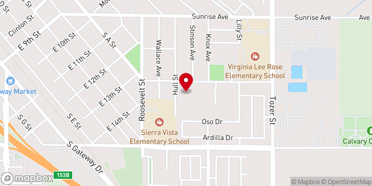 Map showing location of Zion Hill Family Church