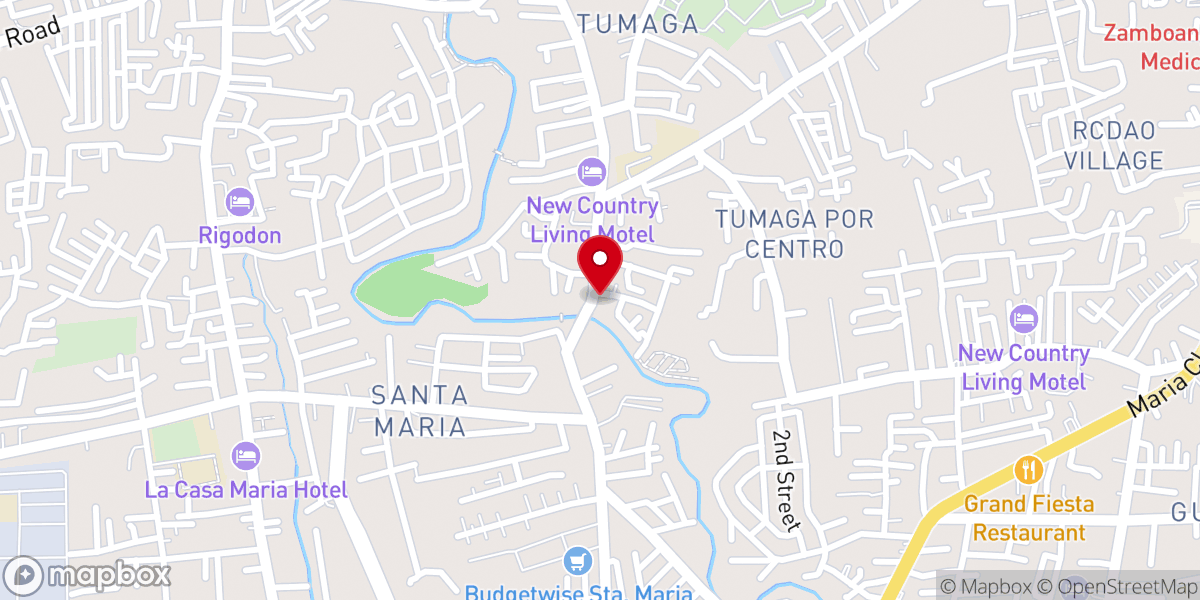 Map showing location of Our Lady of Manaoag Parish - Tumaga