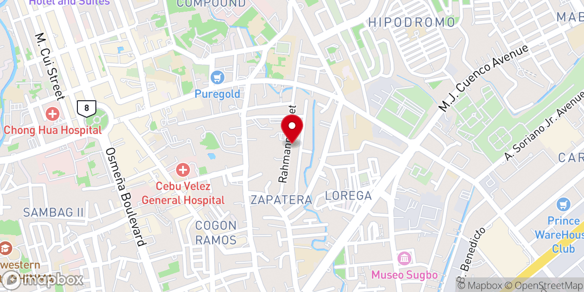 Map showing location of Cebu Foursquare Gospel Church
