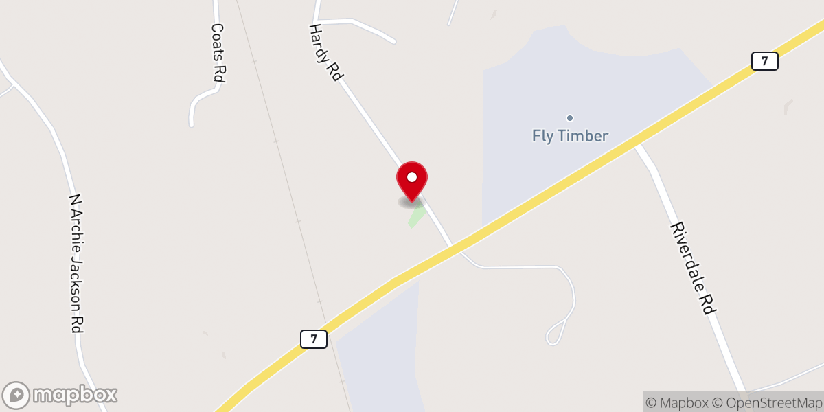 Map showing location of Mount Zion Church