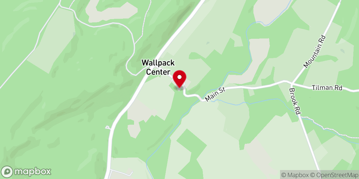 Map showing location of Walpack Center Methodist Episcopal Church