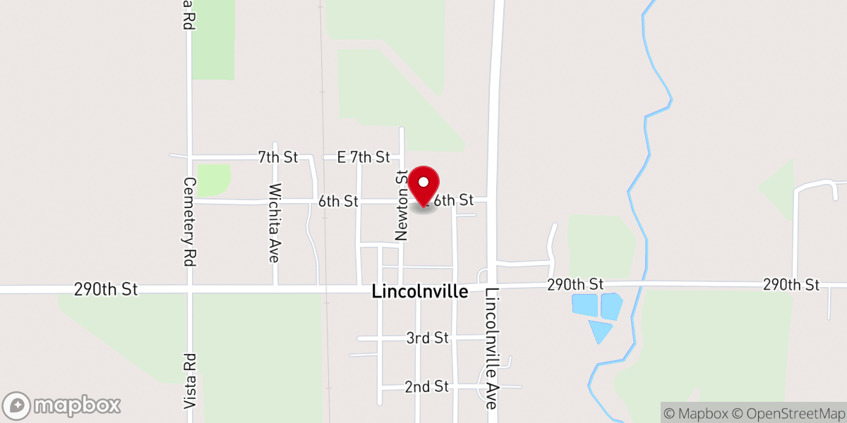 Map showing location of Lincolnville Community Center - Food Distribution Center