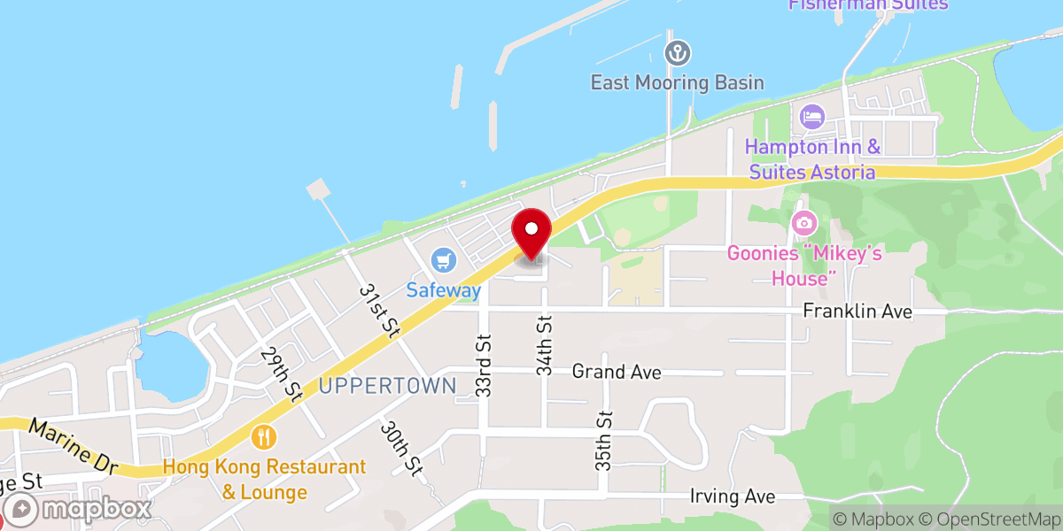 Map showing location of Bethany Lutheran Church