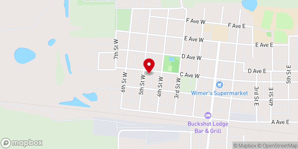 Map showing location of Grace Lutheran Church