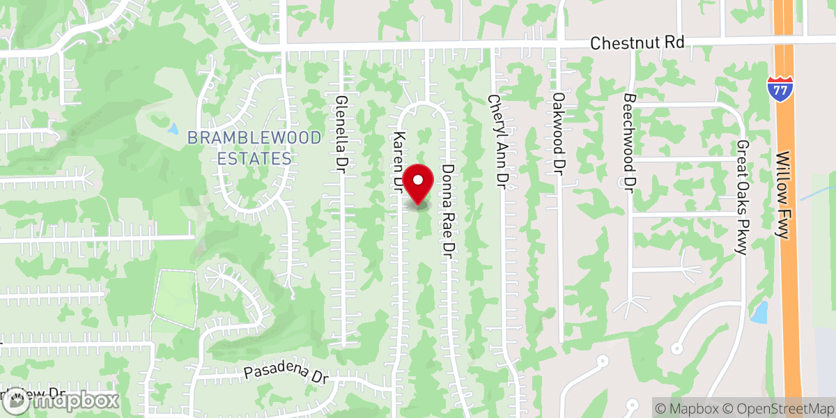 Map showing location of South Point Community Church