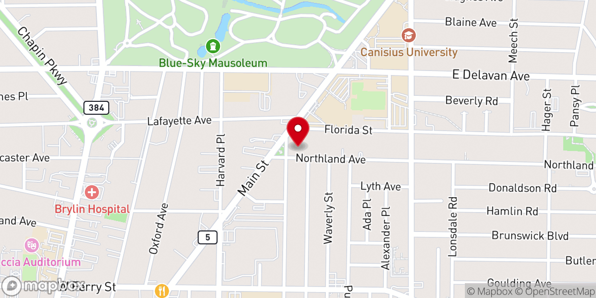 Map showing location of Lincoln Memorial United Methodist Church