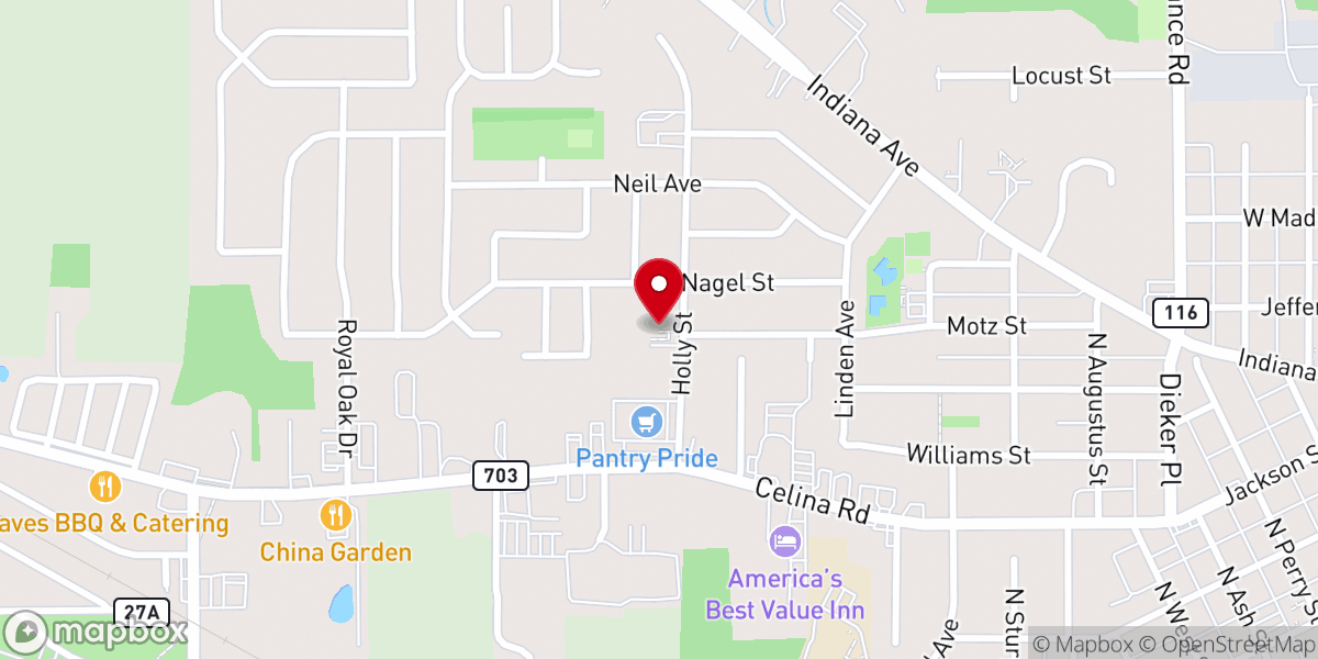 Map showing location of Hillsdale Church