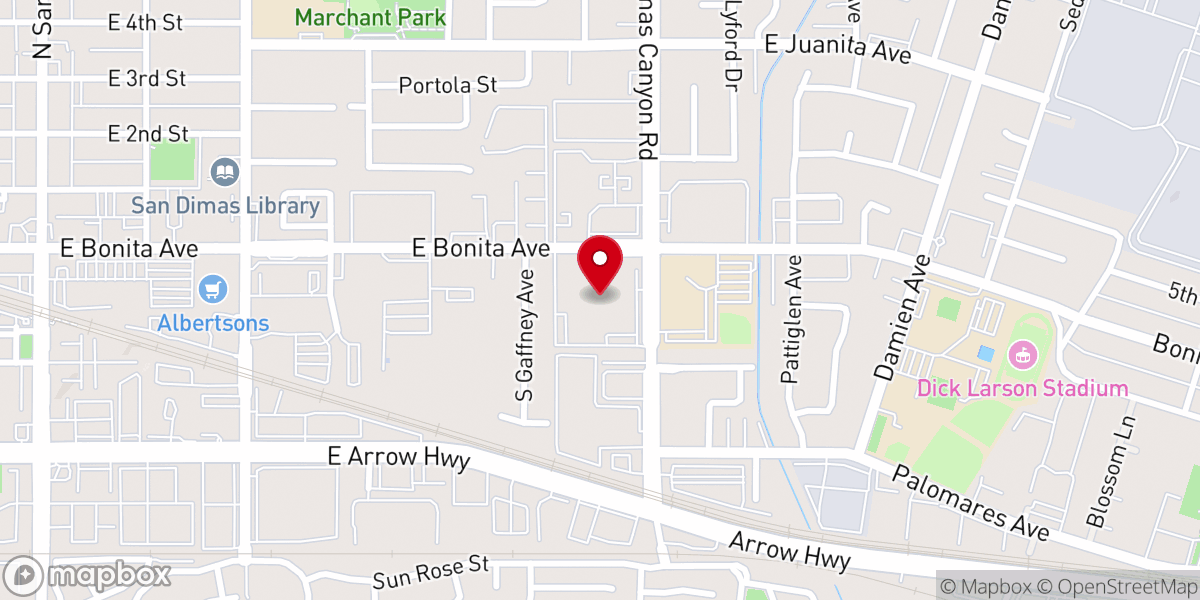 Map showing location of Mountain View San Dimas