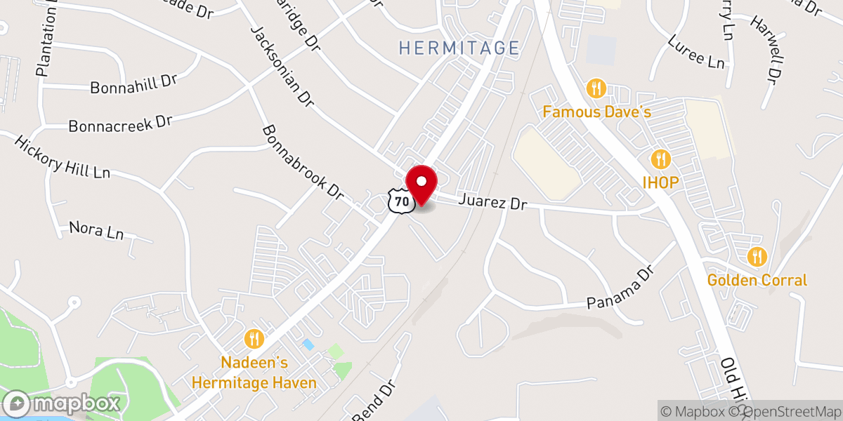 Map showing location of Hermitage Hills Baptist Preschool