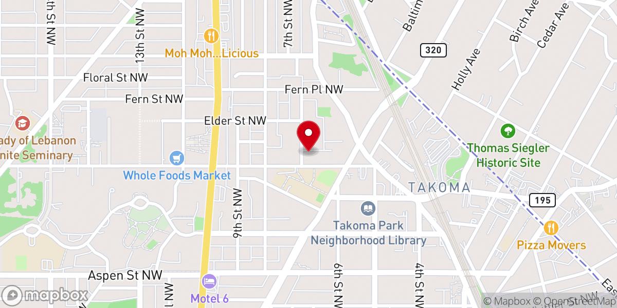 Map showing location of Advance Church