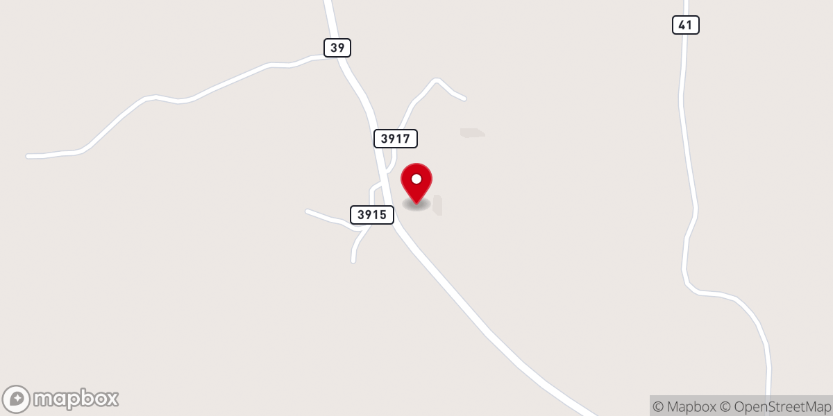 Map showing location of Salem Baptist Church