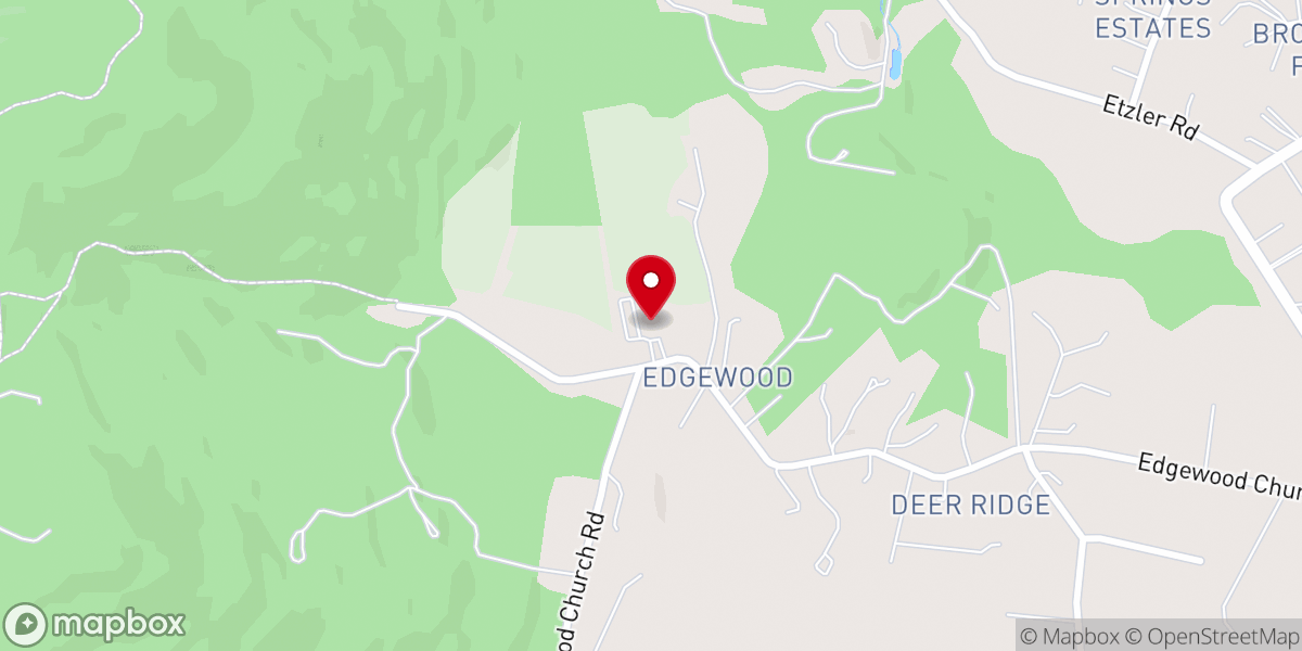 Map showing location of Edgewood Church of God