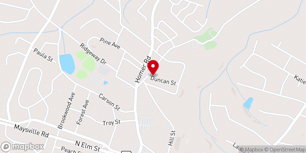 Map showing location of Mt Calvary Baptist Church