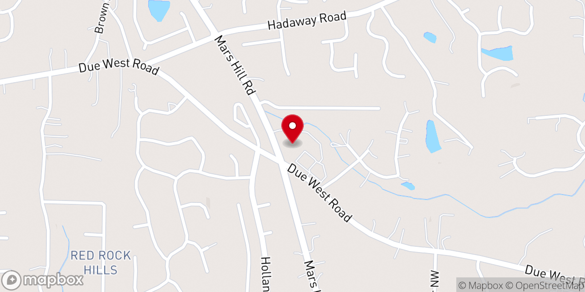 Map showing location of Western Hills Baptist Church