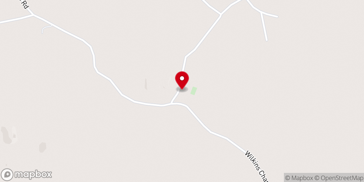 Map showing location of Wilkins Chapel