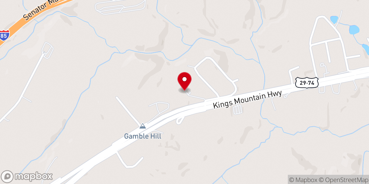 Map showing location of Rustic Hills Baptist Church