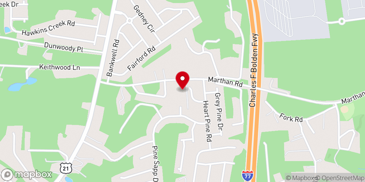 Map showing location of New Free Hope Independent Church