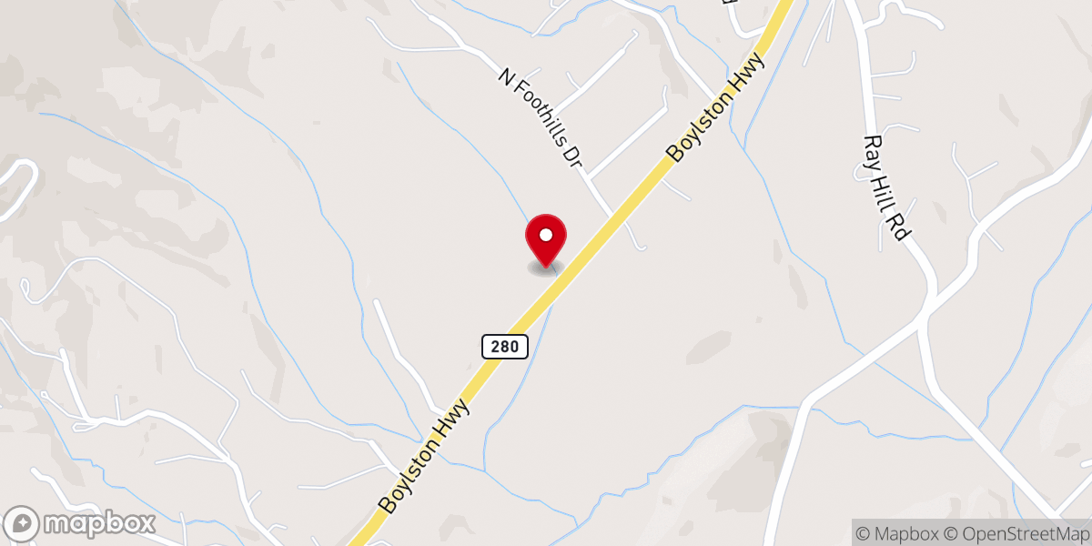 Map showing location of Forge Valley Baptist Church