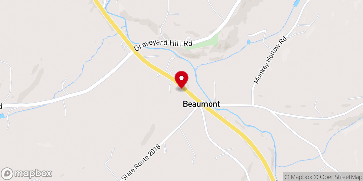 Map showing location of Beaumont Seventh-day Adventist Church