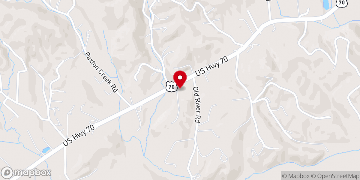 Map showing location of Liberty Church