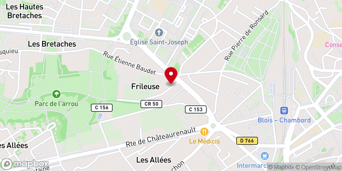 Map showing location of Église Néhémie Gospel Expansion