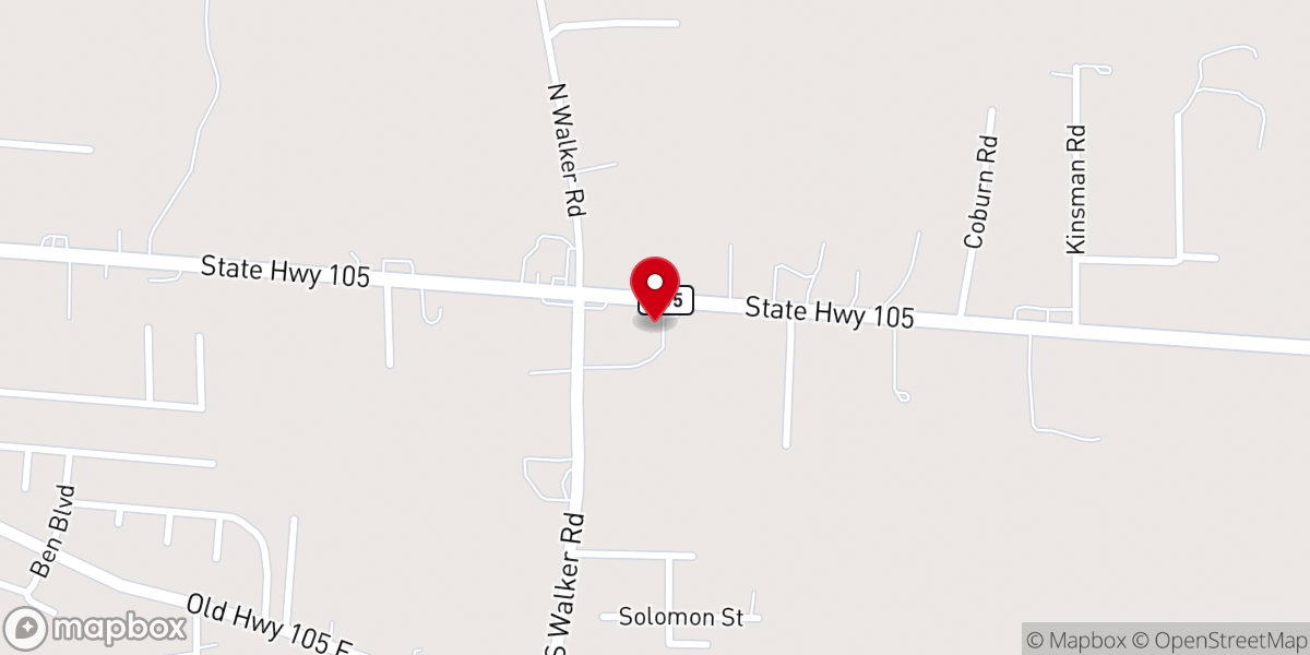 Map showing location of Cowboy church