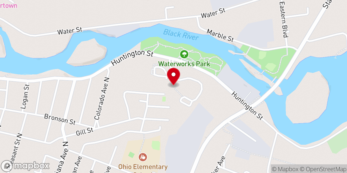 Map showing location of Huntington Heights