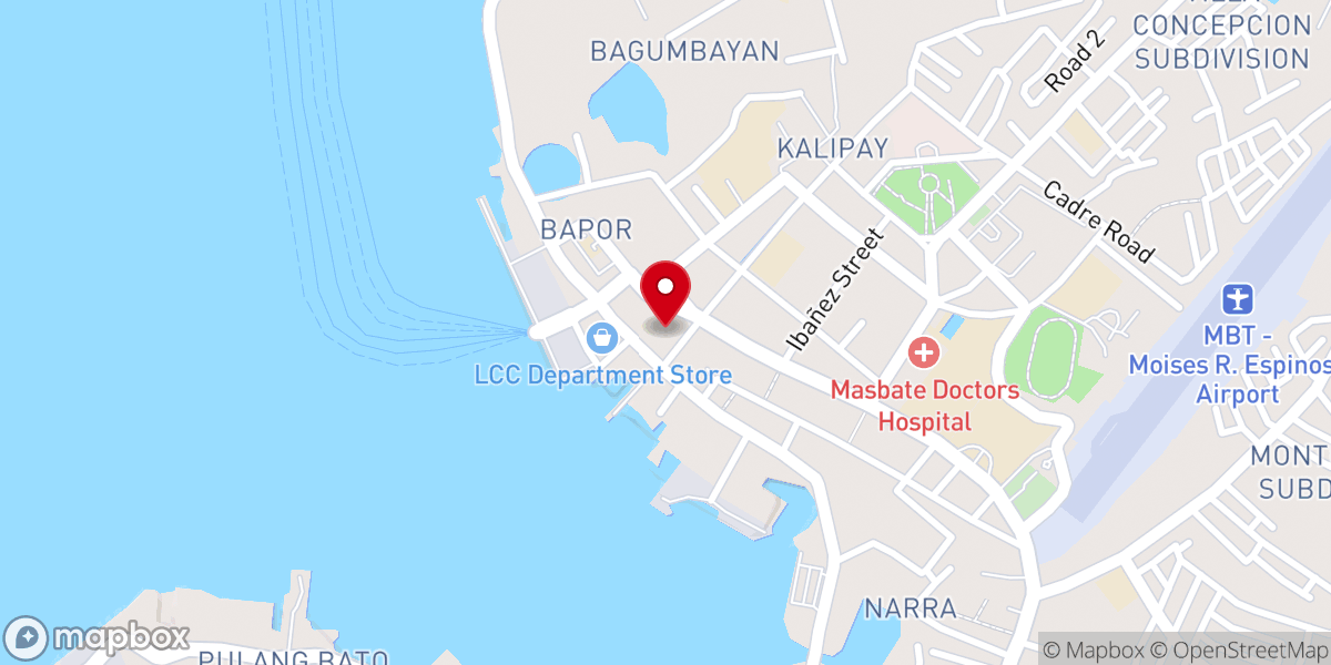 Map showing location of St. Anthony of Padua Cathedral